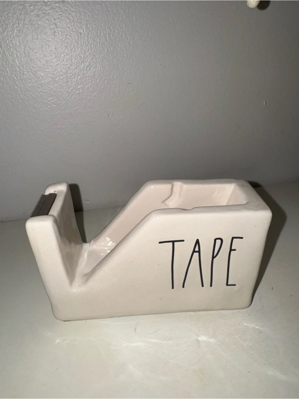 Rae Dunn White Ceramic Tape Dispenser